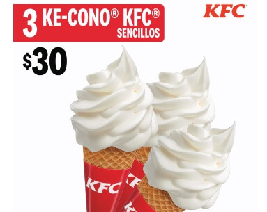 3 Ke-Kono KFC sencillos a solo $30 con este cupón