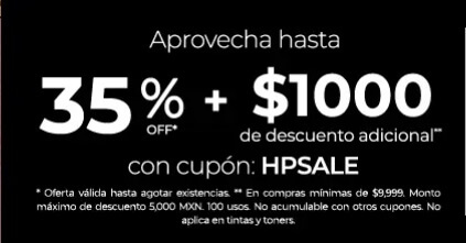 Cupón HP: $1,000 de descuento adicional en compras desde $9,999 durante la Black Week