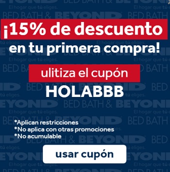 Cupón Bed Bath and Beyond: 15% OFF para tu primera compra