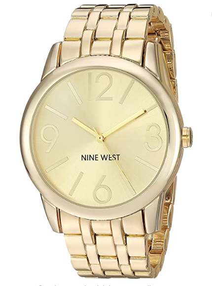 Oferta Amazon: Reloj de mujer Nine West goldtone reloj de pulsera con Dial 55% Off