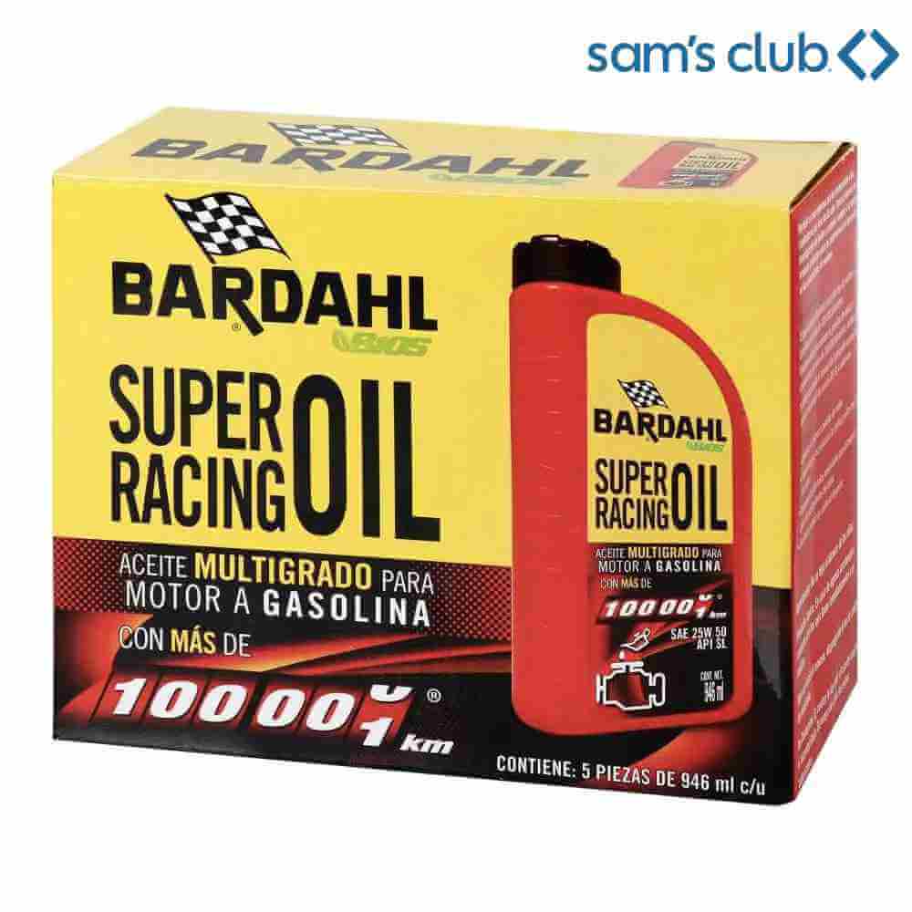 Caja de aceite para auto Bardahl con 5 piezas en oferta Sam's Club