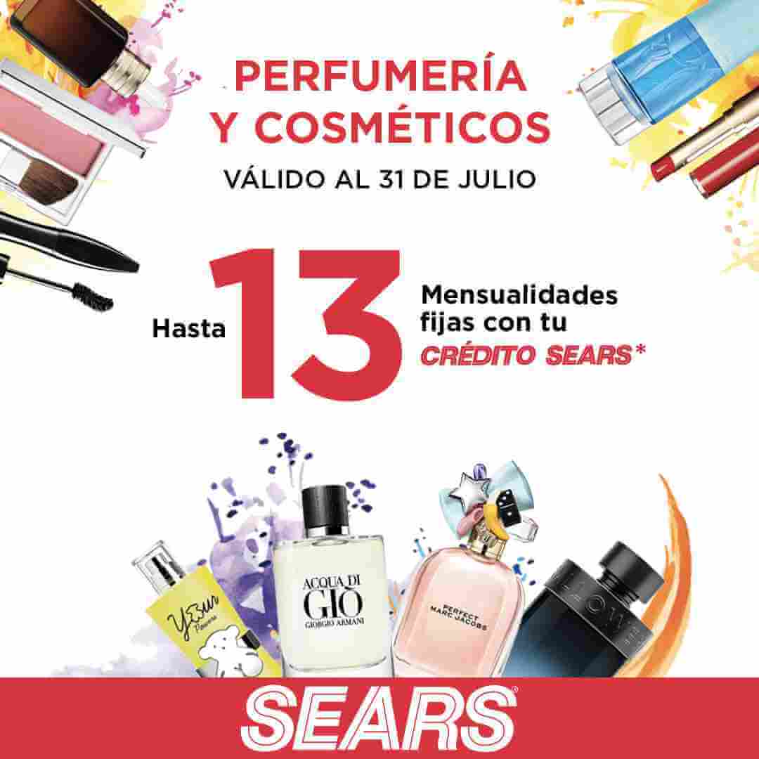 Promoción Sears: Hasta 13 mensualidades en Perfumería y Cosméticos con tu tarjeta Sears