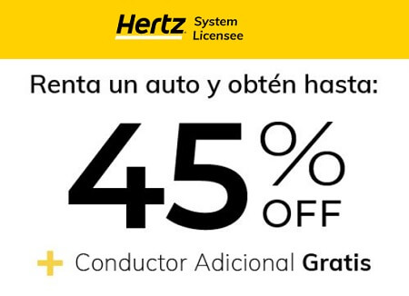 Promoción Hertz: hasta 45% OFF + 10% Off + conductor adicional GRATIS Promoción Hertz: hasta 45% OFF + 10% Off + conductor adicional GRATIS