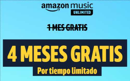 4 meses gratis de Amazon Music unlimited por el Prime Day