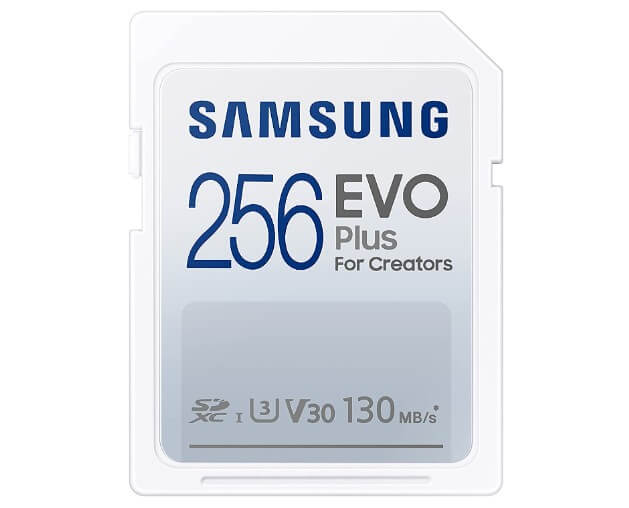 SAMSUNG EVO Plus - Tarjeta SDXC de 256 GB, 130 MB/s Full HD y 4K UHD, UHS-I, U3, V30 con 49% en Amazon