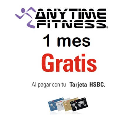 1 mes GRATIS al adquirir la membresía anual de AnyTime Fitness con HSBC