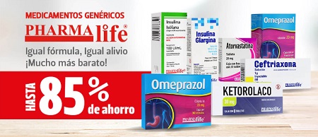 Oferta Farmacias Guadalajara: hasta 85% OFF en medicamentos Pharmalife