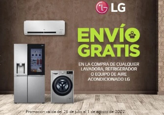 Envío GRATIS en la compra de refrigerador o lavadora LG en La Comer