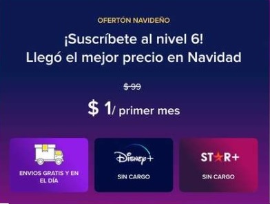 Ofertón Navideño Mercado Libre: suscríbete al Nivel 6 por solo $1 peso (primer mes)