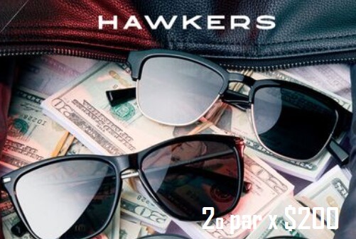 Llévate el 2º par de Lentes de Sol a solo $200 con esta promoción Hawkers