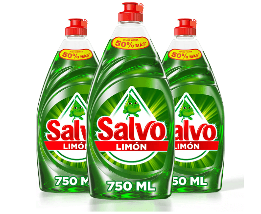 Amazon: Pack de 3 Lavatrastes Líquido Limón SALVO por $76 pesos