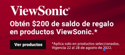Oferta Cyberpuerta: hasta $2,000 Off + $200 de saldo de REGALO en monitores View Sonic