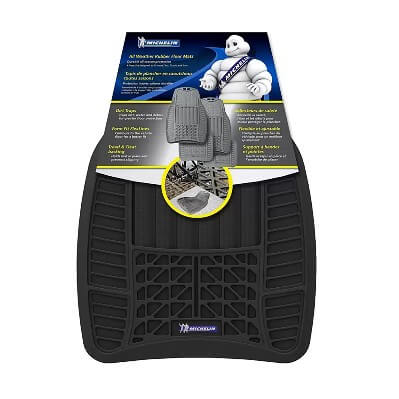 Oferta Tapetes de Hule Negro para Automóvil 4 Piezas Michelin en Costco