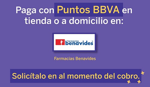 Promoción BBVA: paga con puntos en Farmacias Benavides