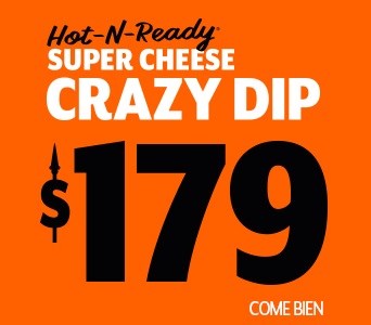 Super Cheese Crazy Dip con orilla desprendible en Little Caesars por sólo $179