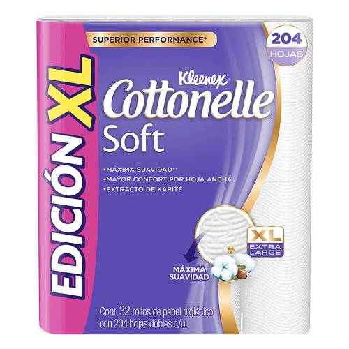 2do paquete de Papel higiénico Cottonelle Soft XL 32 rollos al 70% en las ofertas Soriana