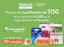 Oferta Walmart Express: Bonificación de $150 en la compra de $1500 en Farmacia