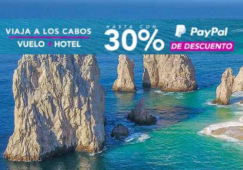 Oferta Volaris: Hasta 30% Off en paquetes de vuelo + hotel a Cabo San Lucas con PayPal