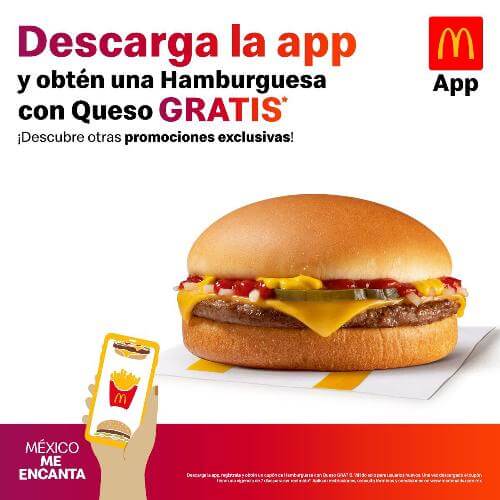 Oferta McDonald's: Obtén una hamburguesa con queso GRATIS al descargar la app