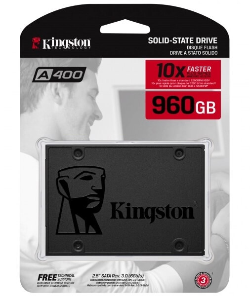 SSD Kingston A400, 960GB, SATA III, 2.5'', 7mm a $1,059 en Cyberpuerta