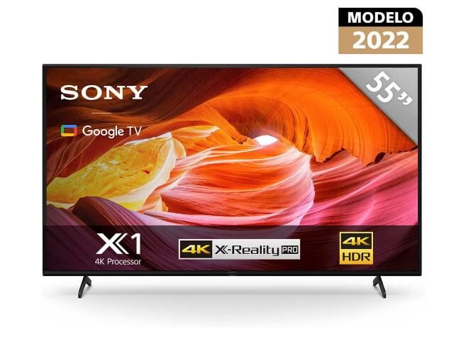 Pantalla Sony 4K Ultra HD 55" Google TV Serie X75K con 46% + MSI en Amazon