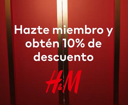 Promoción H&M: 10% de descuento en tu primera compra como miembro