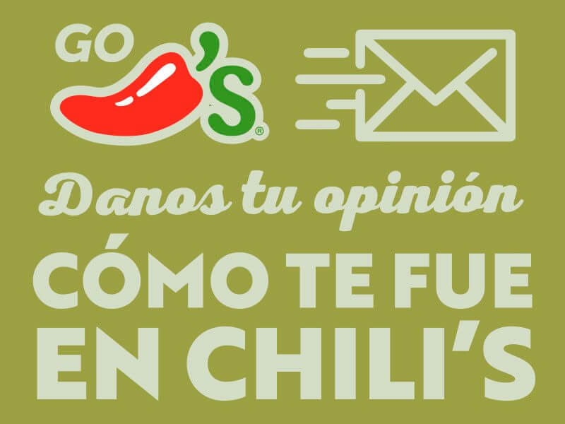 Oferta Chili's: Gana un descuento al responder la encuesta