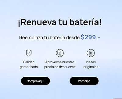 Reemplaza la batería de tu dispositivo Huawei desde $299 Reemplaza la batería de tu dispositivo Huawei desde $299