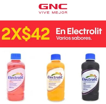 Promoción GNC: llévate 2 Electrolit 625 ml por $42
