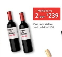 Oferta Walmart Express: 2 botellas de vino tinto Malbec x $239
