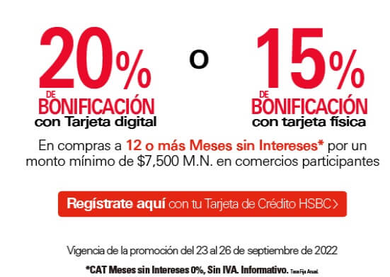 Hasta 20% de bonificación en el Happy Weekend HSBC del 23 al 26 de septiembre