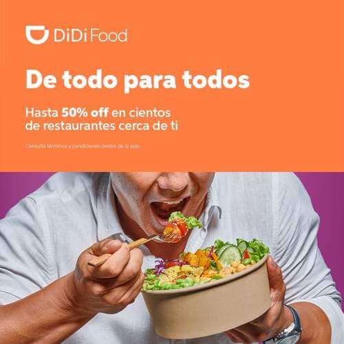 Hasta 50% Off en tus restaurantes favoritos con las ofertas DiDi Food