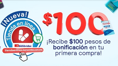 Oferta Farmacias Benavides: $100 OFF al registrar tu tarjeta Benavides Conmigo