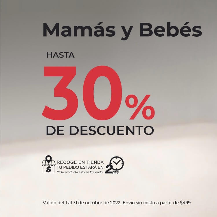 Hasta 30% de descuento en Mamás y bebés en las ofertas Sears