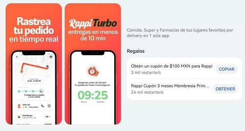 Oferta Huawei: 3 meses de Rappi Prime Basic GRATIS + cupón de $100 al descargar Rappi desde App Gallery