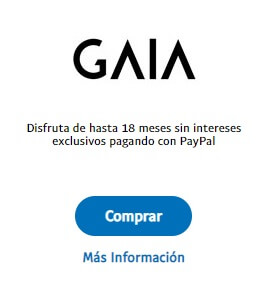 Hasta 18 MSI al pagar con PayPal con esta promoción GAIA
