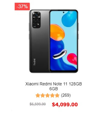 Xiaomi Redmi Note 11 128GB 6GB a $4,099 en Doto Xiaomi Redmi Note 11 128GB 6GB a $4,099 en Doto