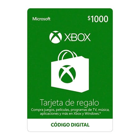 Tarjeta de Regalo Xbox de $1,000 pesos a solo $899 en Walmart