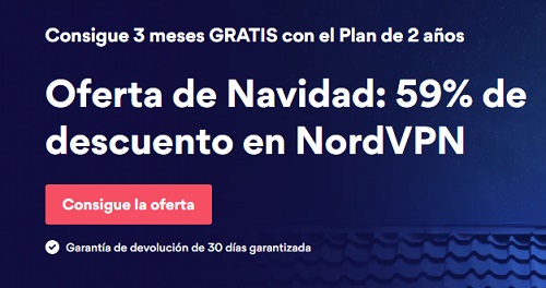 Oferta NordVPN: Hasta 59% menos + 3 meses gratis en planes de 2 años