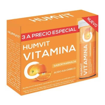 Ácido ascórbico Humvit sabor naranja 30 tabletas con descuento Sam's Club