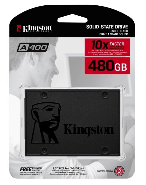 SSD Kingston A400 480GB SATA III 2.5'' 7 mm a solo $519 en Cyberpuerta