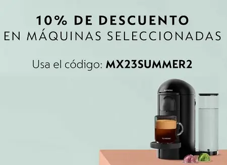 Código del 10% de descuento en máquinas Nespresso seleccionadas