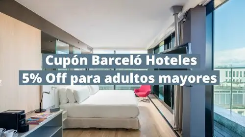 5% Off para adultos mayores con este cupón Barceló Hoteles