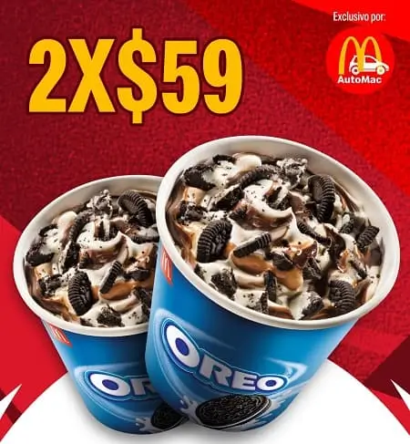 2x$59 en McFlurry Oreo con cupón McDonald’s App