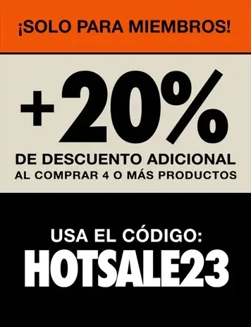 20% Off EXTRA al comprar 4 o más productos con este código promocional Nike Hot Sale 2023