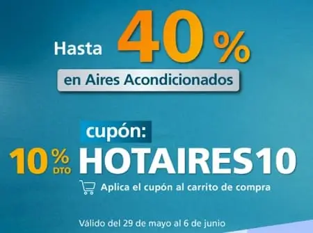 10% de descuento adicional en Aires Acondicionados en Hot Sale 2023 Mabe