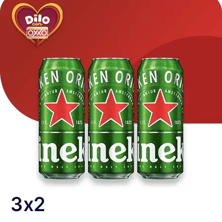 Cerveza Heineken al 3x2 con cupón OXXO