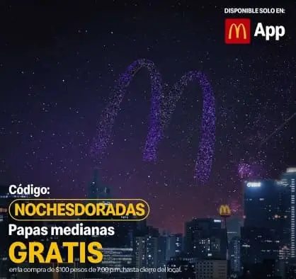 Papas medianas GRATIS con cupón McDonald's app