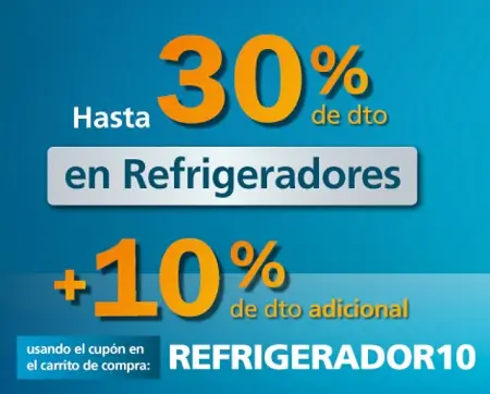 Código del 10% Off adicional en Refrigeradores en Mabe