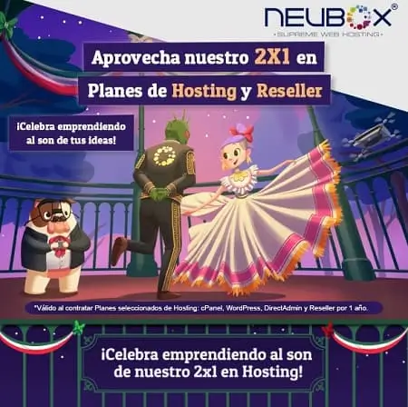 2x1 en Planes de Hosting y Reseller para las Fiestas Patrias en Neubox